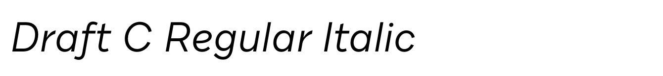 Draft C Regular Italic image